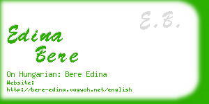 edina bere business card